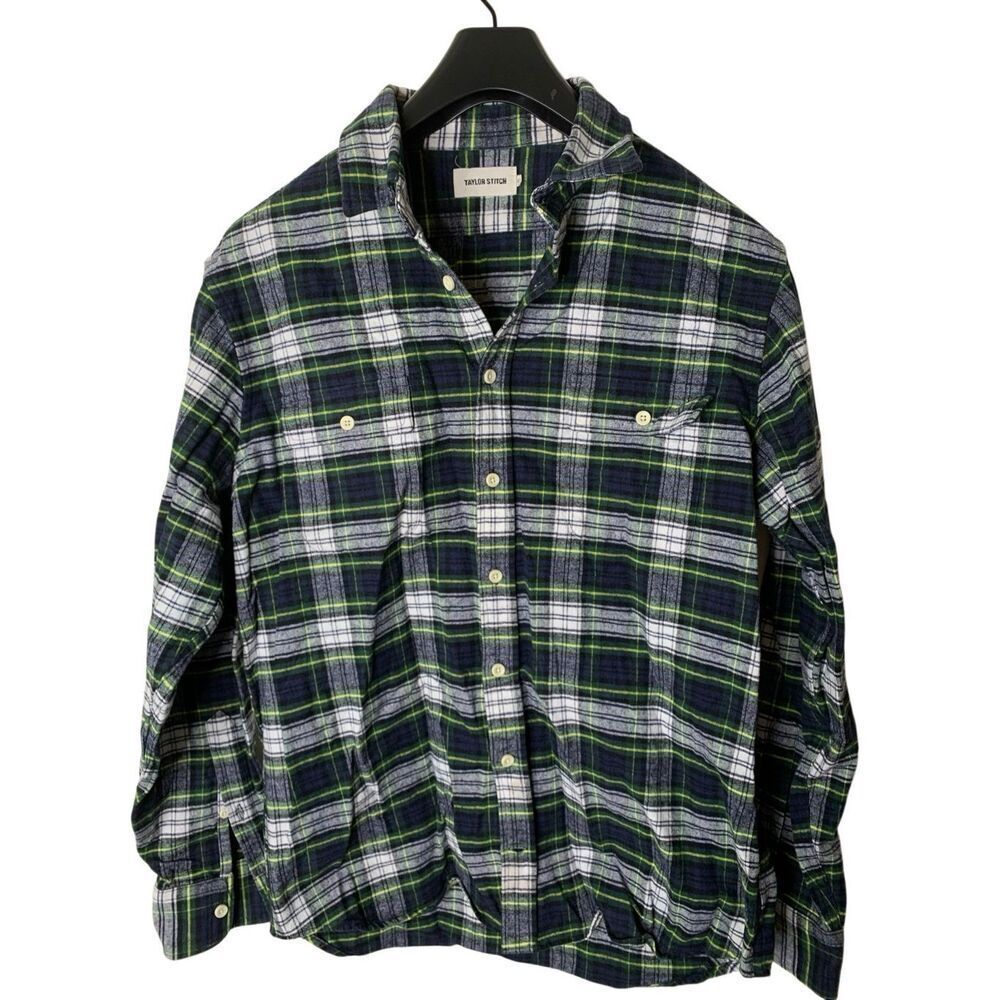 Taylor Stitch Yosemite flannel tartan plaid 100%  cotton men's size 42